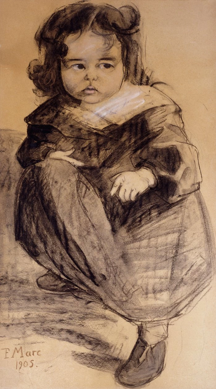 Bambina con colletto bianco, 1905